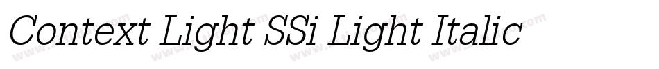 Context Light SSi Light Italic字体转换